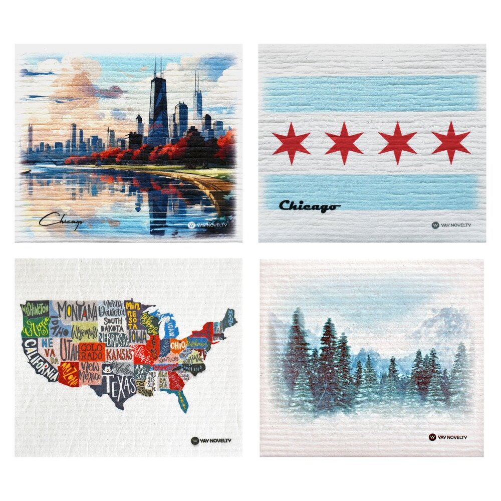 12-PK Eco-Friendly Swedish Dishcloths For Kitchen - Paper Towel Alternative